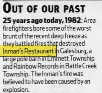 Inmans Restaurant - Jan 2007 Retrospective Article (newer photo)